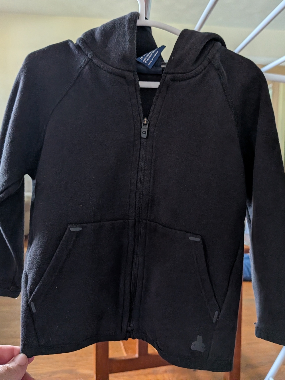 GAP Black Hooded Zip-Up Jacket for Kids